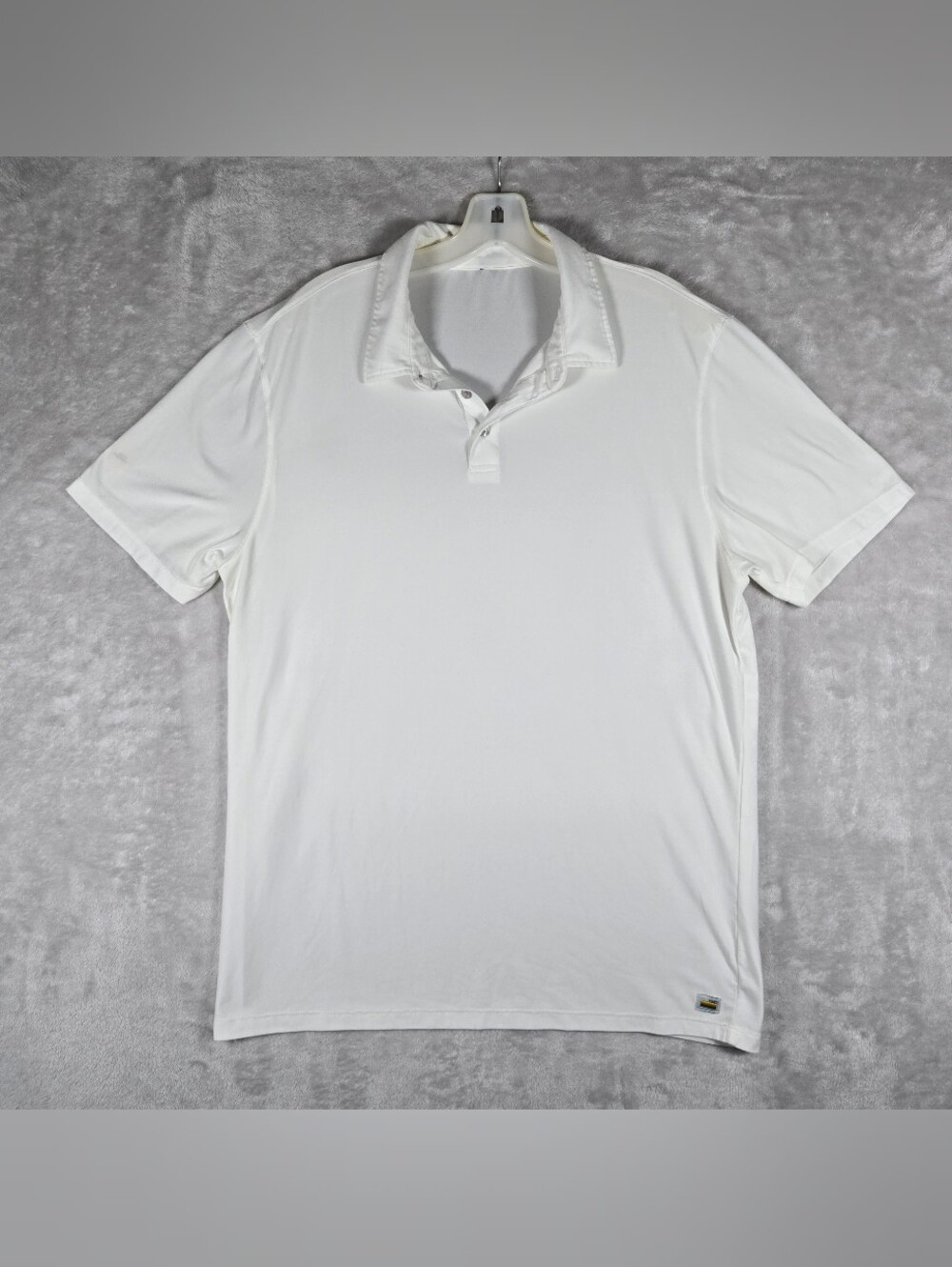 Vuori Strato Tech Polo Shirt Mens Size Large L White Short Sleeve Performance